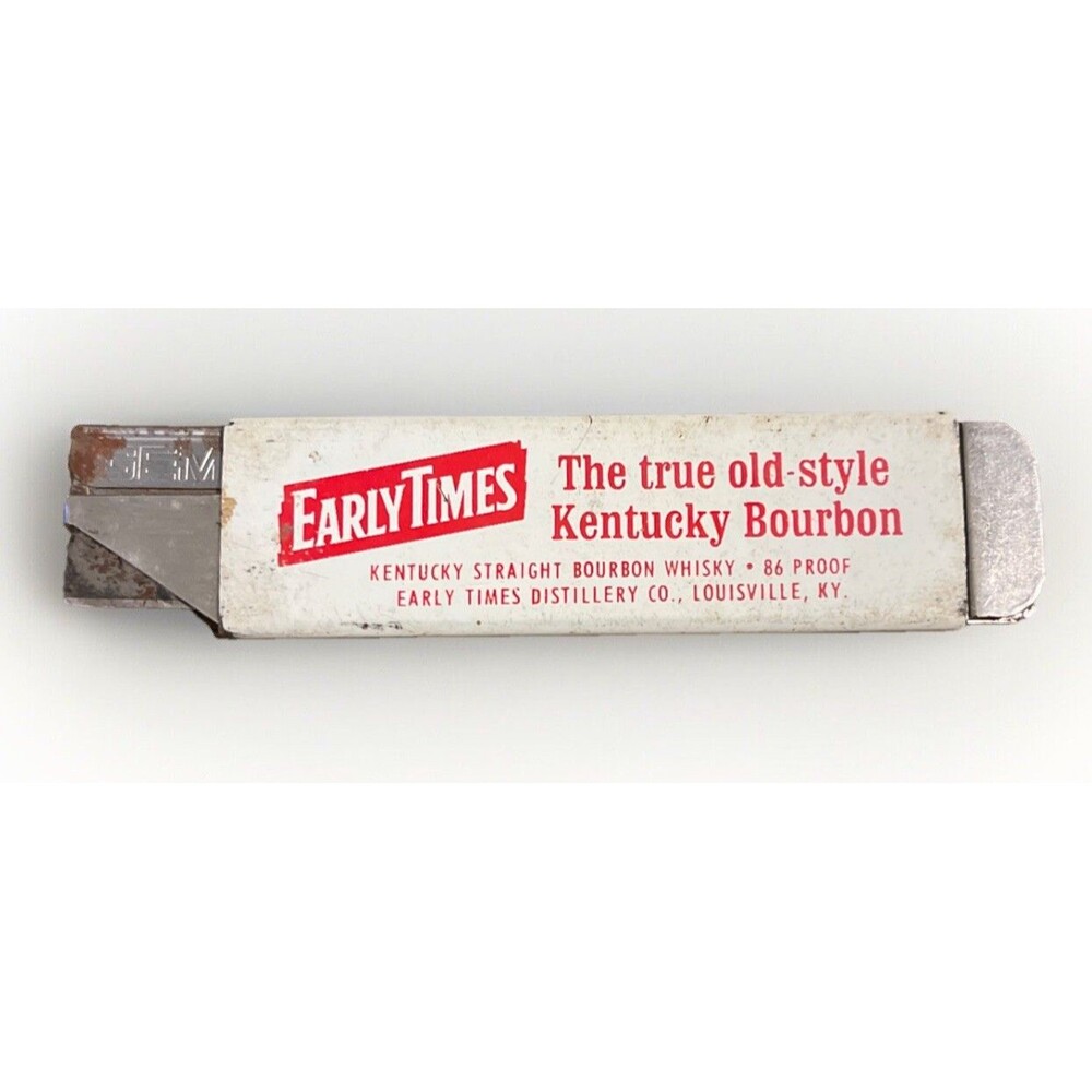 Vintage Early Times True Old Style Kentucky Bourbon - Grocery Store Box Cutter